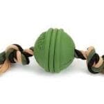 robusto gioco per cani in gomma naturale con corda per giocare con il tuo cane