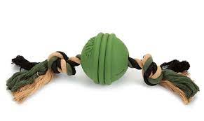 robusto gioco per cani in gomma naturale con corda per giocare con il tuo cane