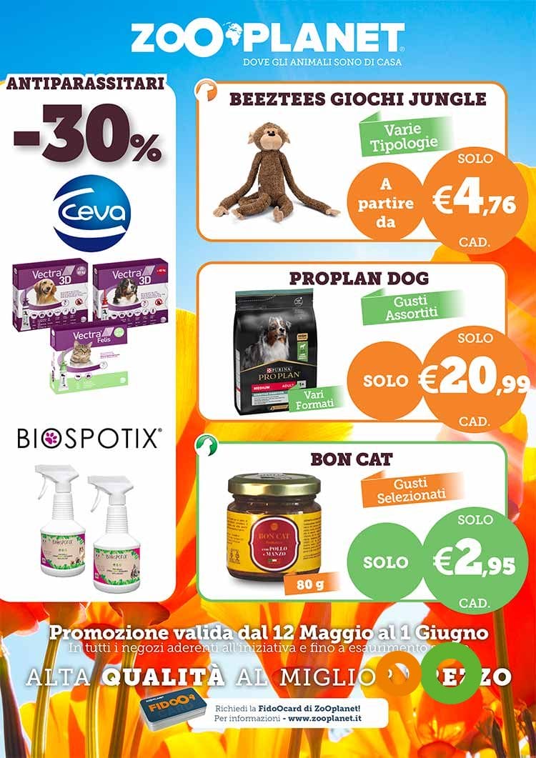 Promozioni Zooplanet per il mese di Maggio 2025